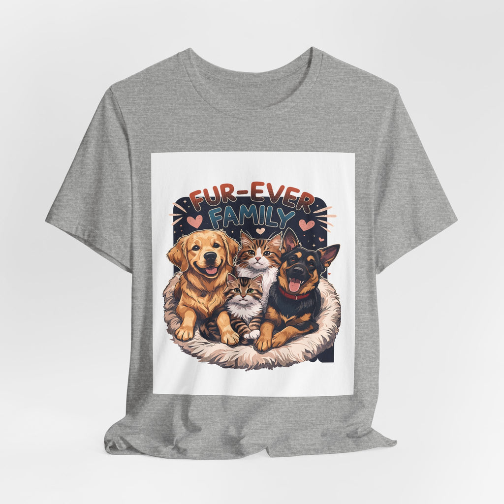 Fur-Ever Family Tee — Cute Dog & Cat Pet Parent T-Shirt