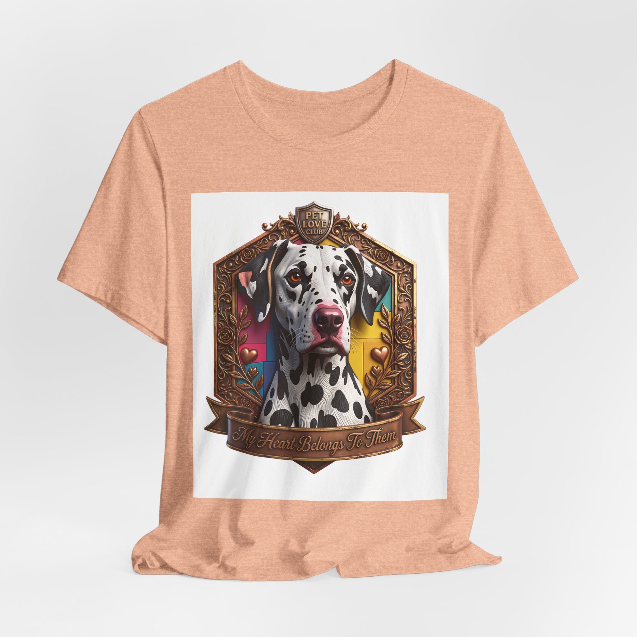 Dalmatian Crest Tee — Regal Dog Portrait T-Shirt