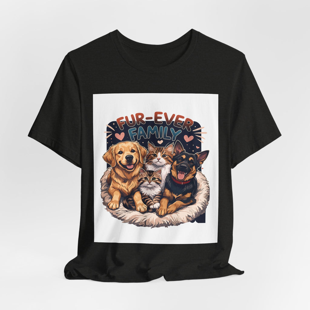 Fur-Ever Family Tee — Cute Dog & Cat Pet Parent T-Shirt