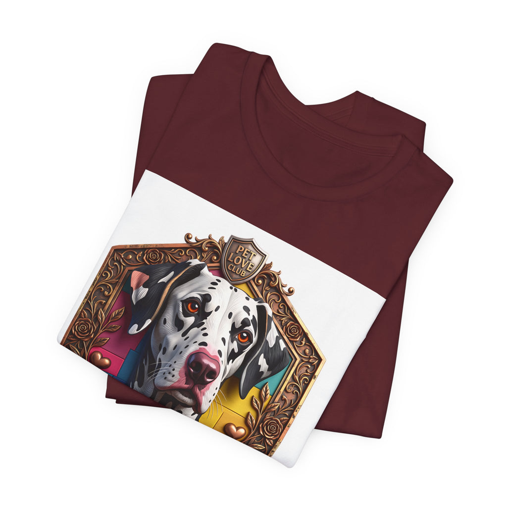 Dalmatian Crest Tee — Regal Dog Portrait T-Shirt