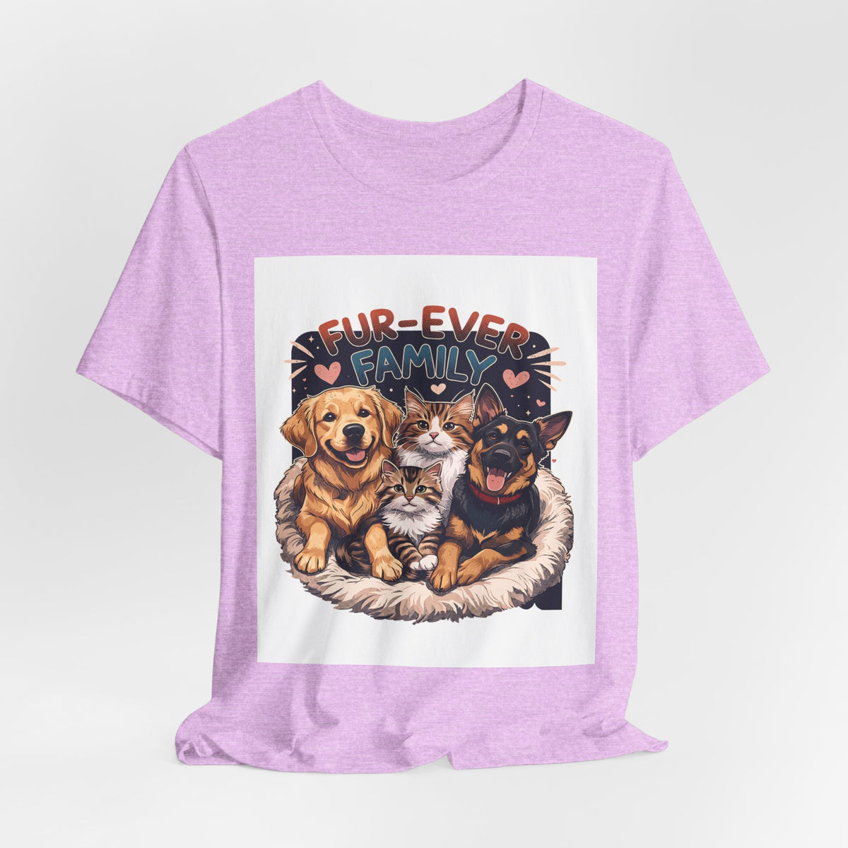 Fur-Ever Family Tee — Cute Dog & Cat Pet Parent T-Shirt