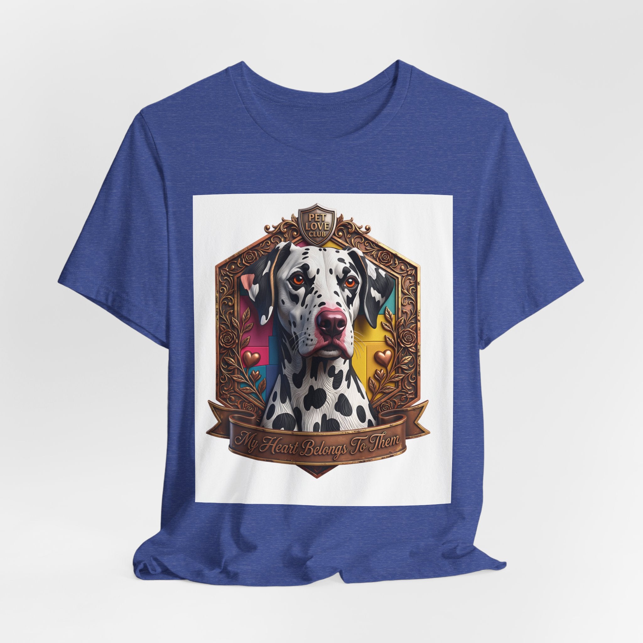 Dalmatian Crest Tee — Regal Dog Portrait T-Shirt