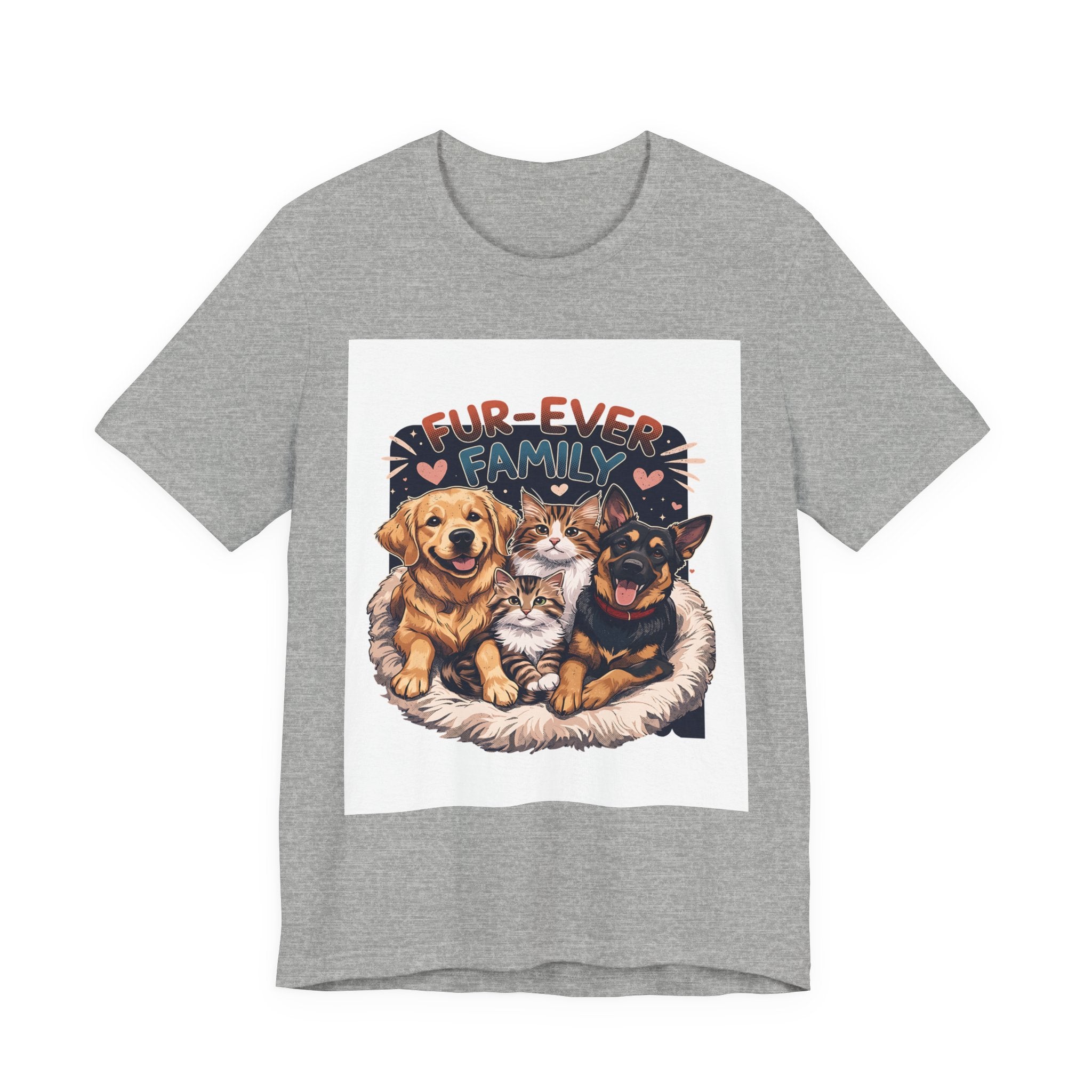 Fur-Ever Family Tee — Cute Dog & Cat Pet Parent T-Shirt