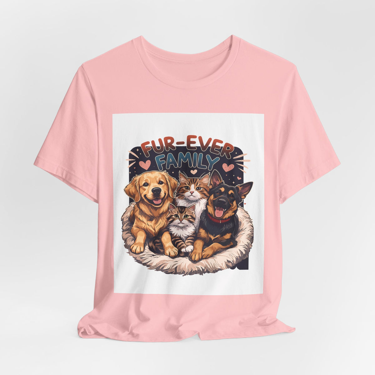 Fur-Ever Family Tee — Cute Dog & Cat Pet Parent T-Shirt