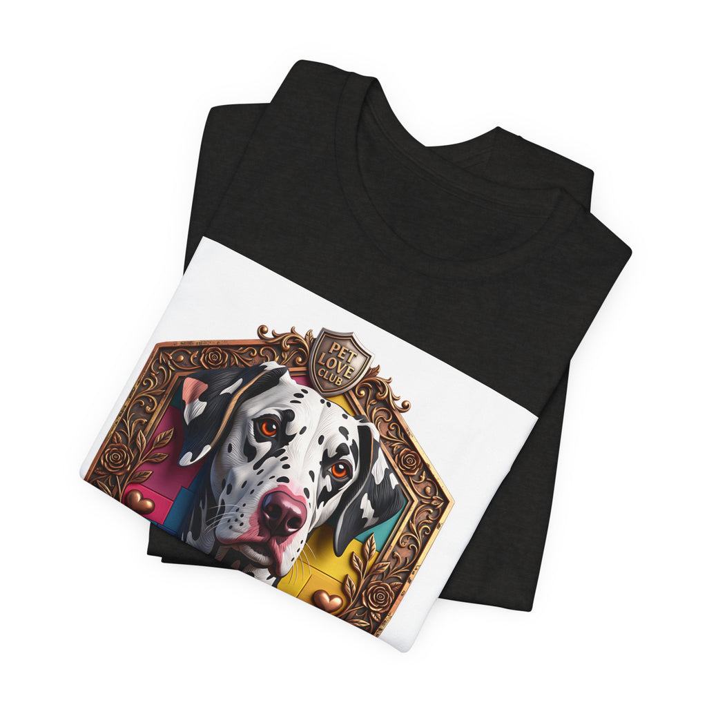 Dalmatian Crest Tee — Regal Dog Portrait T-Shirt