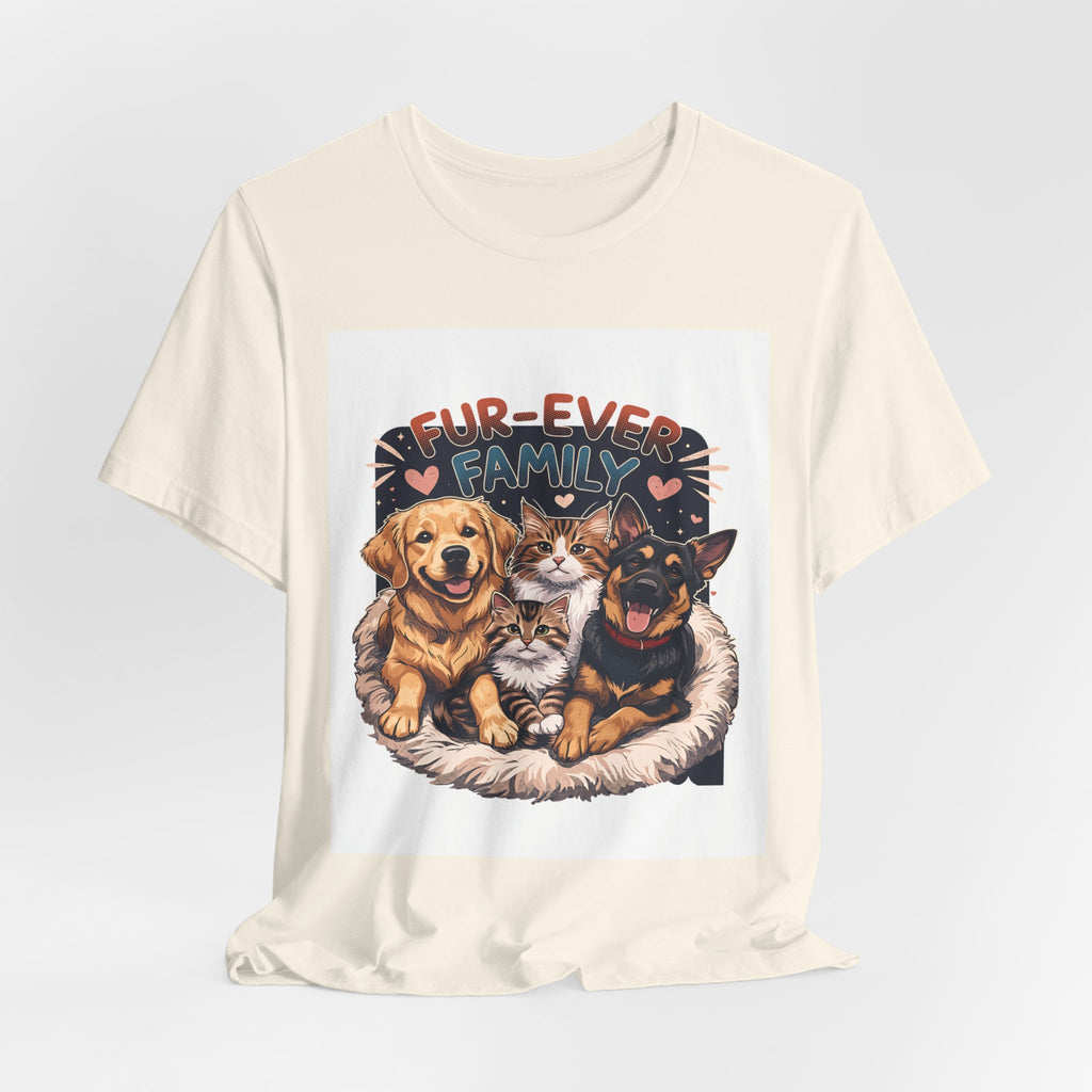 Fur-Ever Family Tee — Cute Dog & Cat Pet Parent T-Shirt