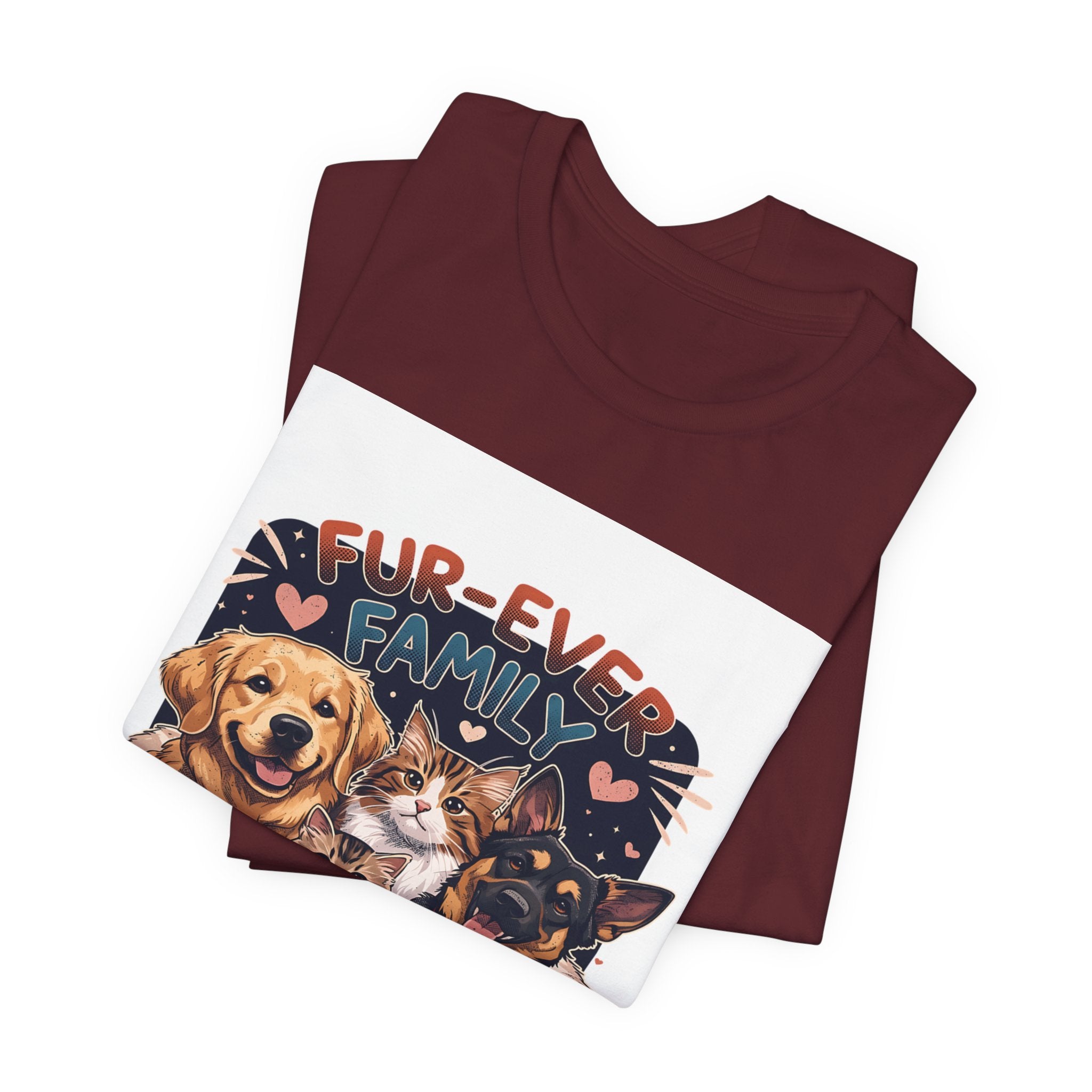 Fur-Ever Family Tee — Cute Dog & Cat Pet Parent T-Shirt