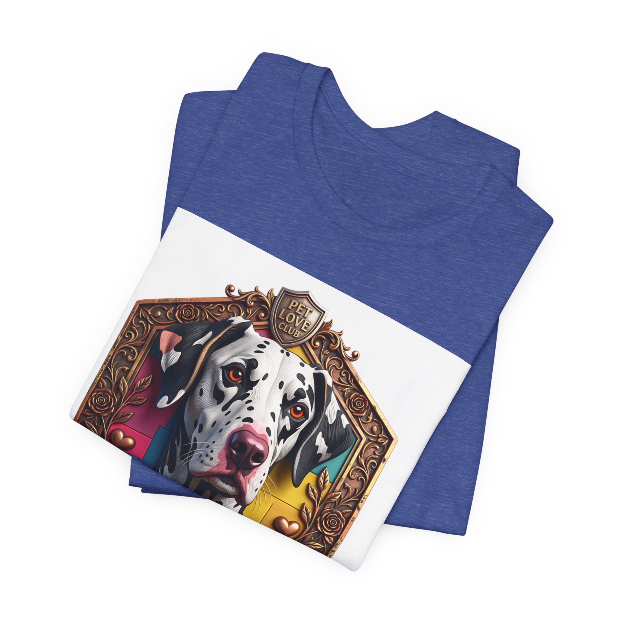 Dalmatian Crest Tee — Regal Dog Portrait T-Shirt