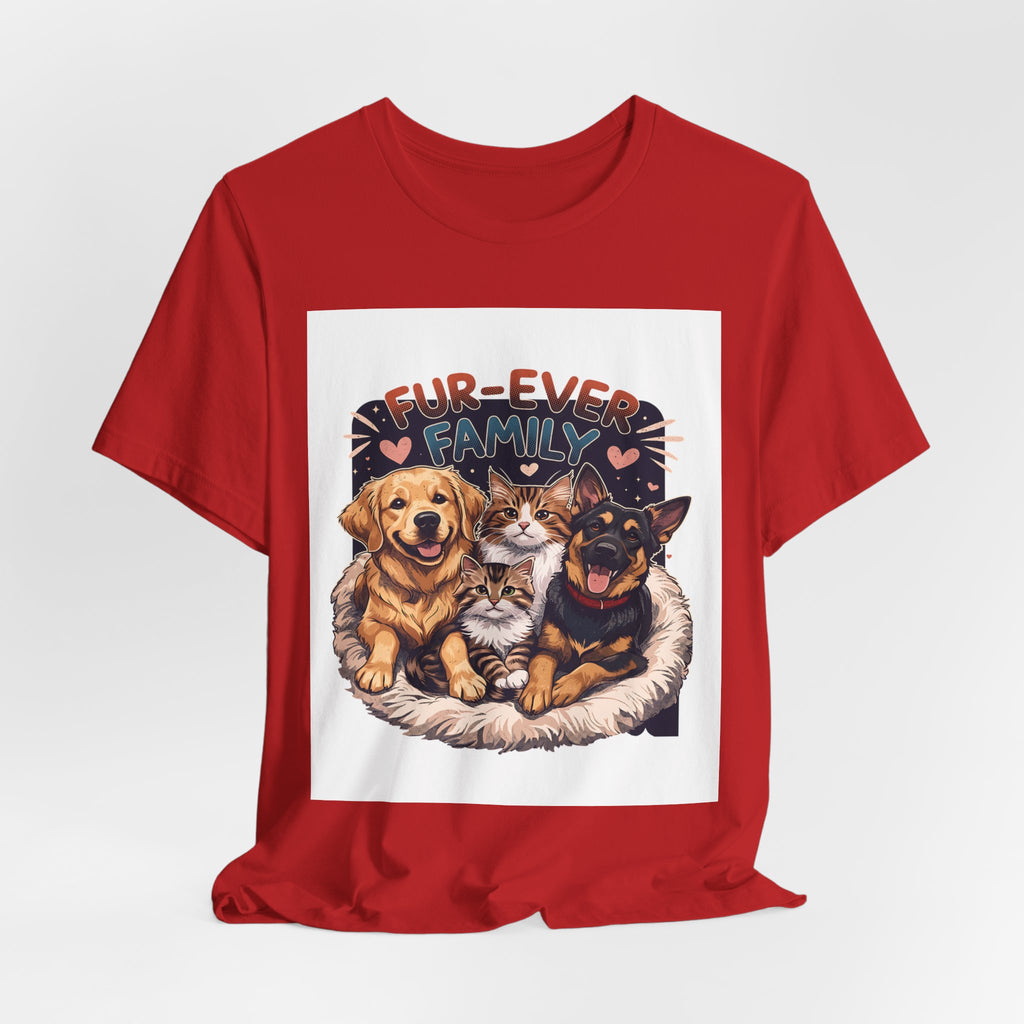 Fur-Ever Family Tee — Cute Dog & Cat Pet Parent T-Shirt