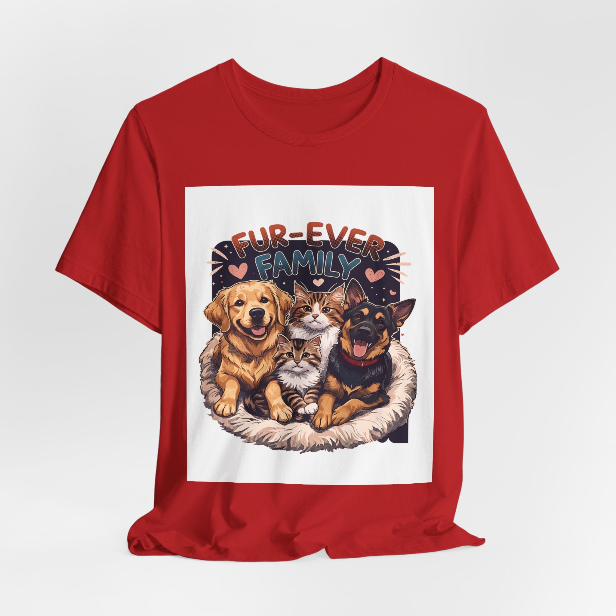 Fur-Ever Family Tee — Cute Dog & Cat Pet Parent T-Shirt