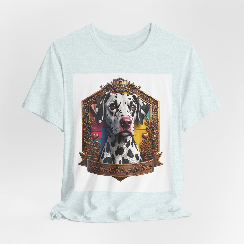 Dalmatian Crest Tee — Regal Dog Portrait T-Shirt