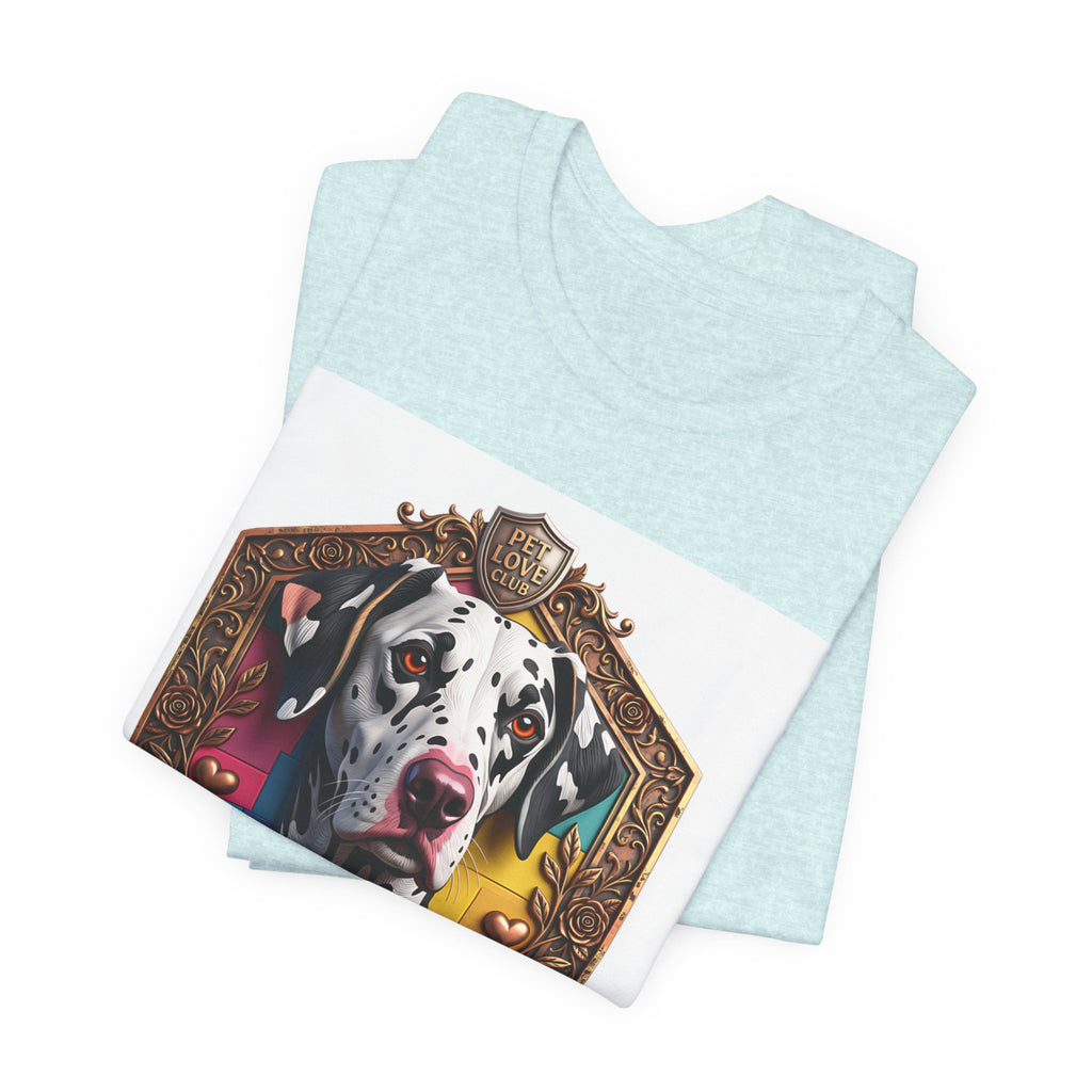 Dalmatian Crest Tee — Regal Dog Portrait T-Shirt
