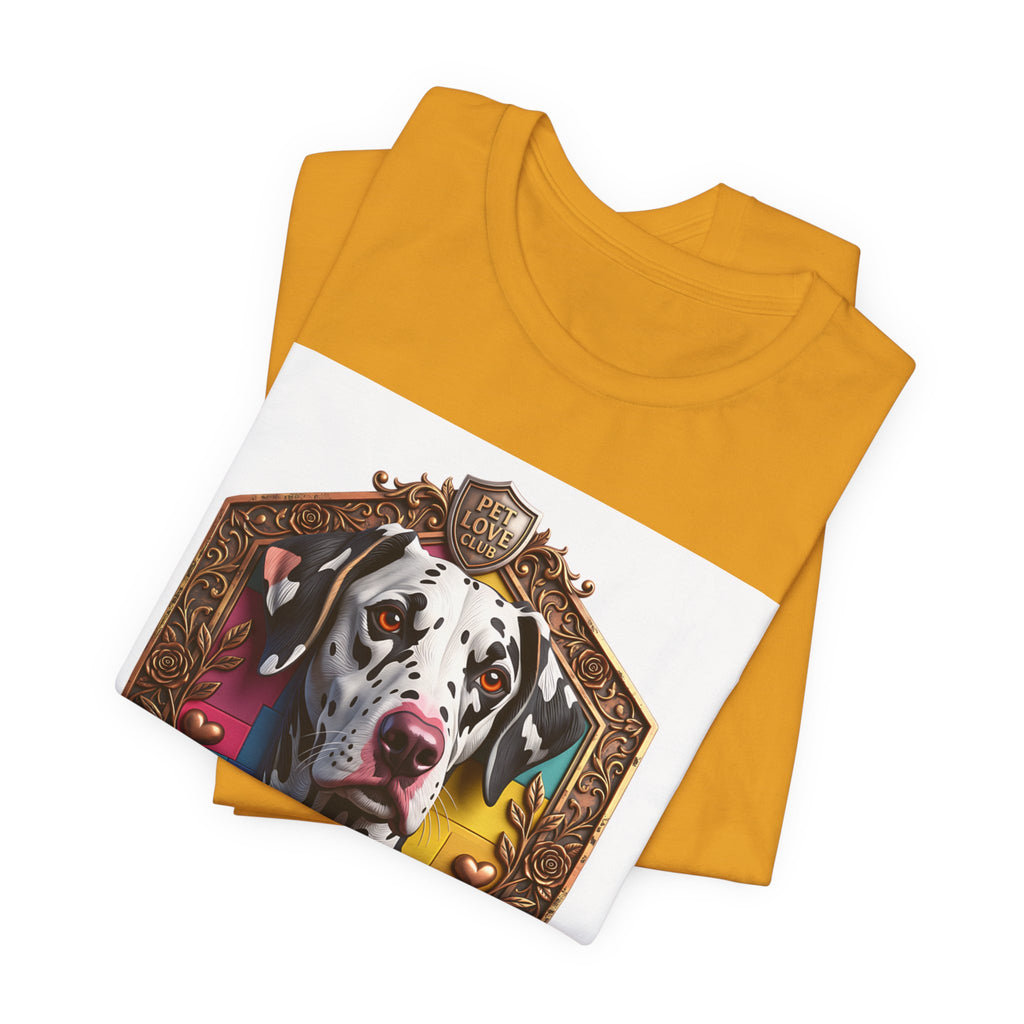 Dalmatian Crest Tee — Regal Dog Portrait T-Shirt