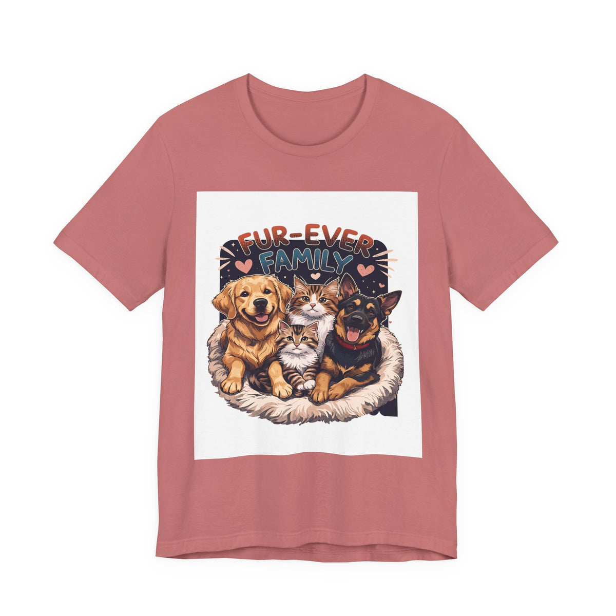 Fur-Ever Family Tee — Cute Dog & Cat Pet Parent T-Shirt