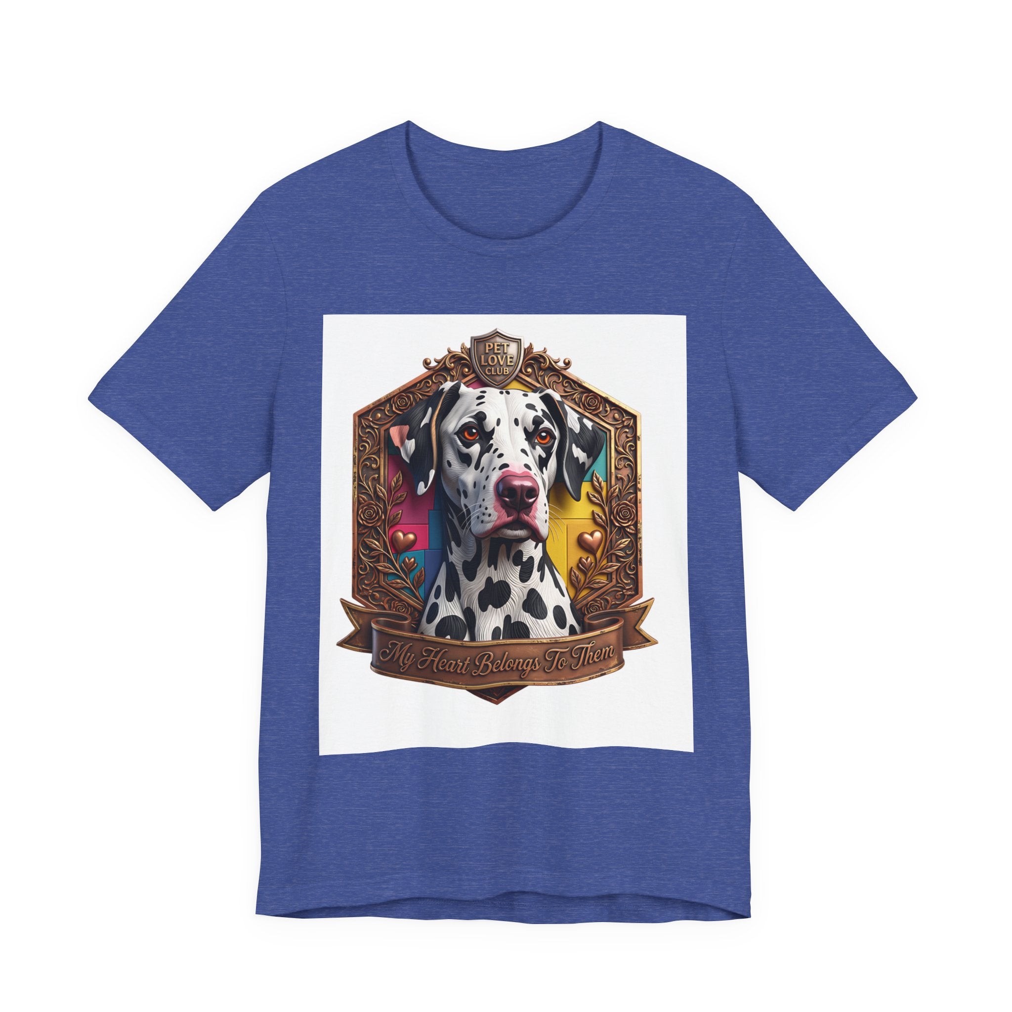 Dalmatian Crest Tee — Regal Dog Portrait T-Shirt