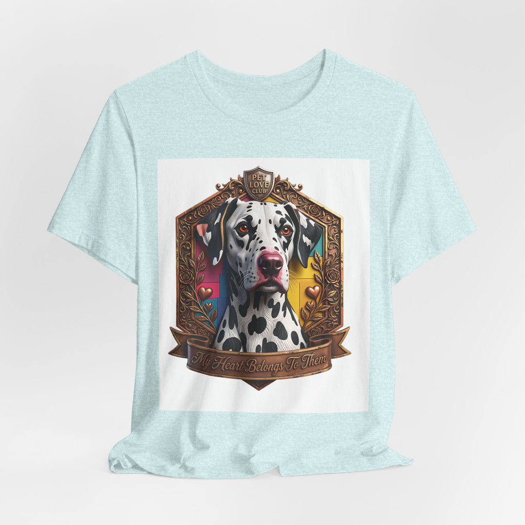 Dalmatian Crest Tee — Regal Dog Portrait T-Shirt