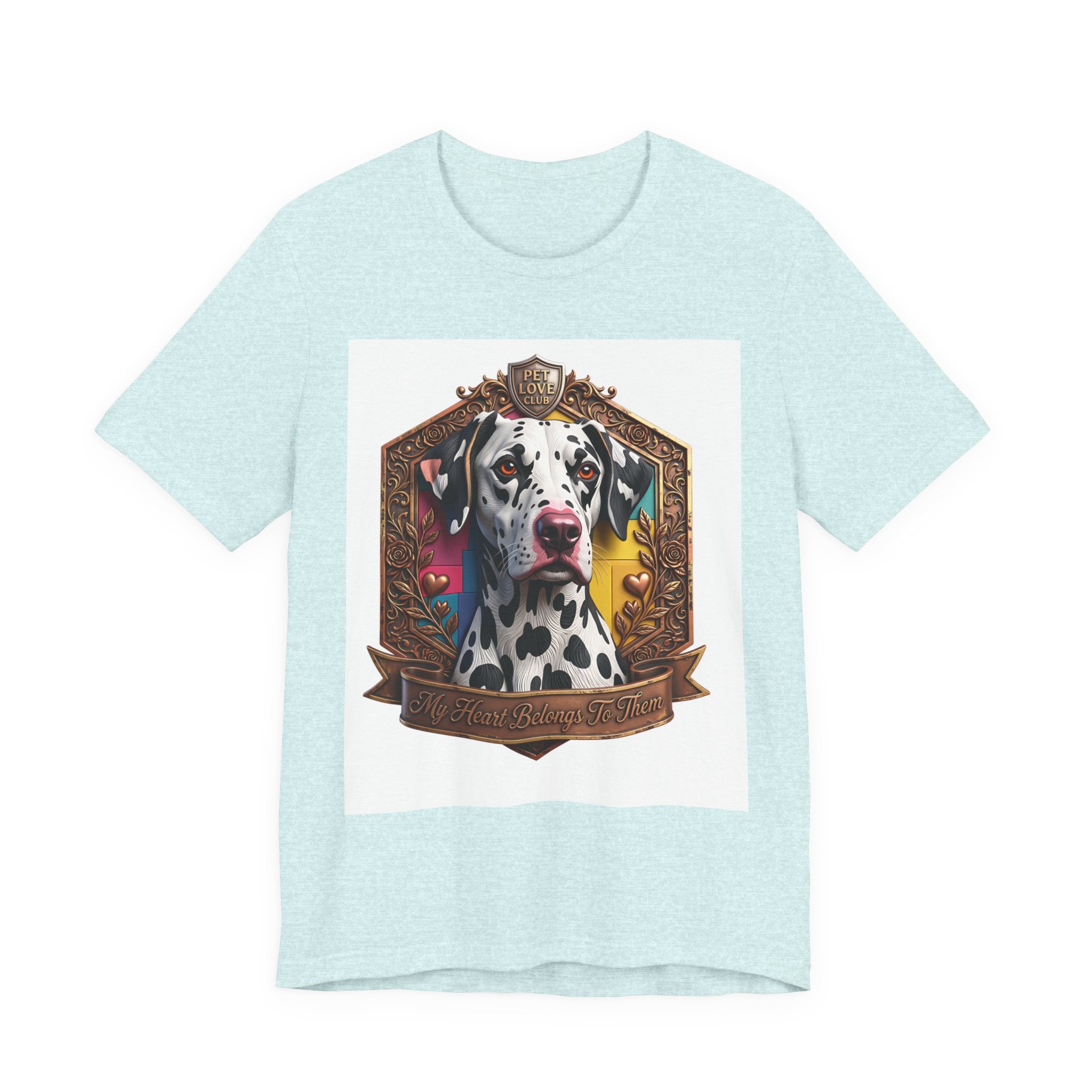 Dalmatian Crest Tee — Regal Dog Portrait T-Shirt