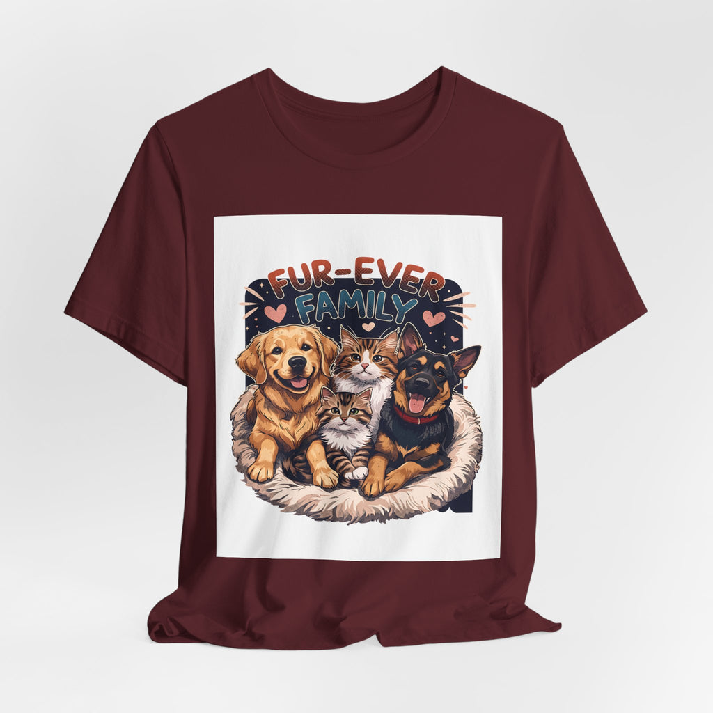 Fur-Ever Family Tee — Cute Dog & Cat Pet Parent T-Shirt