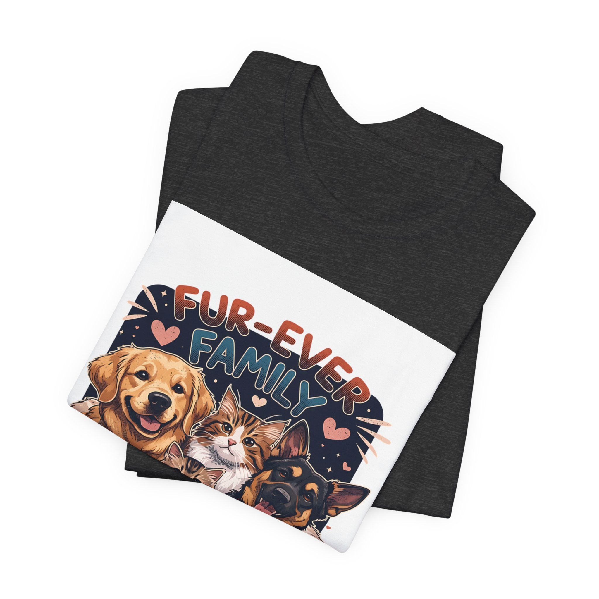 Fur-Ever Family Tee — Cute Dog & Cat Pet Parent T-Shirt