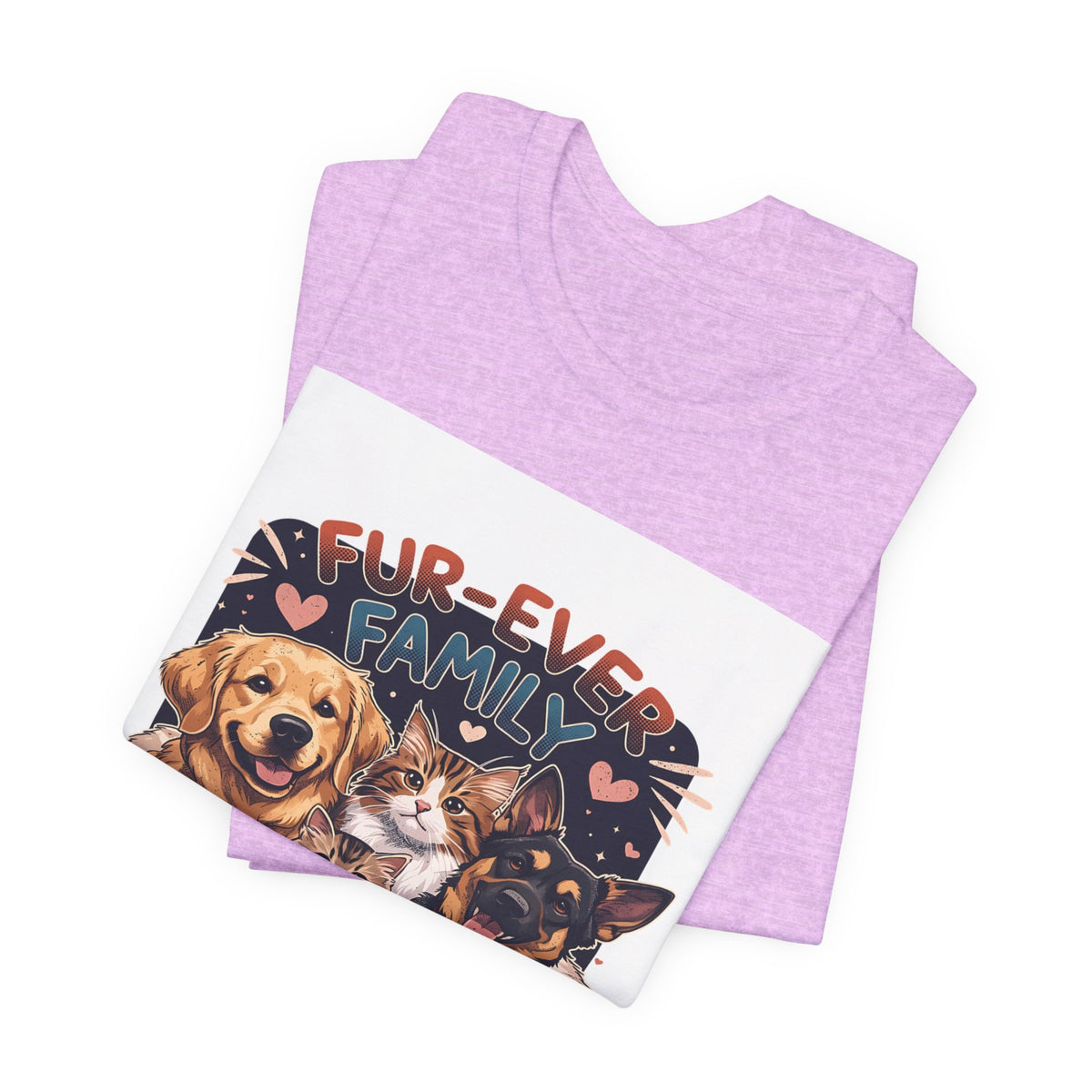 Fur-Ever Family Tee — Cute Dog & Cat Pet Parent T-Shirt