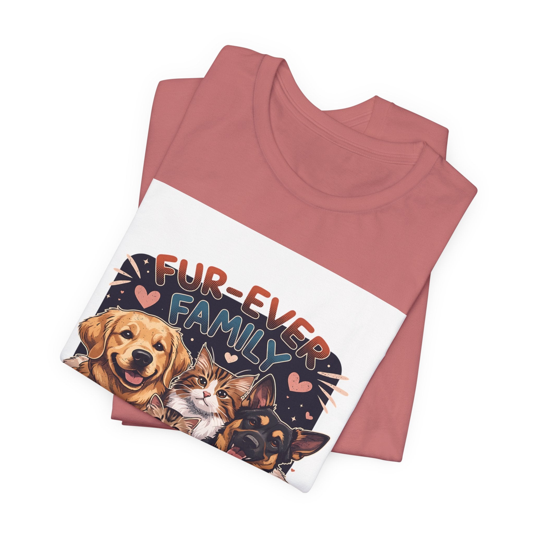 Fur-Ever Family Tee — Cute Dog & Cat Pet Parent T-Shirt