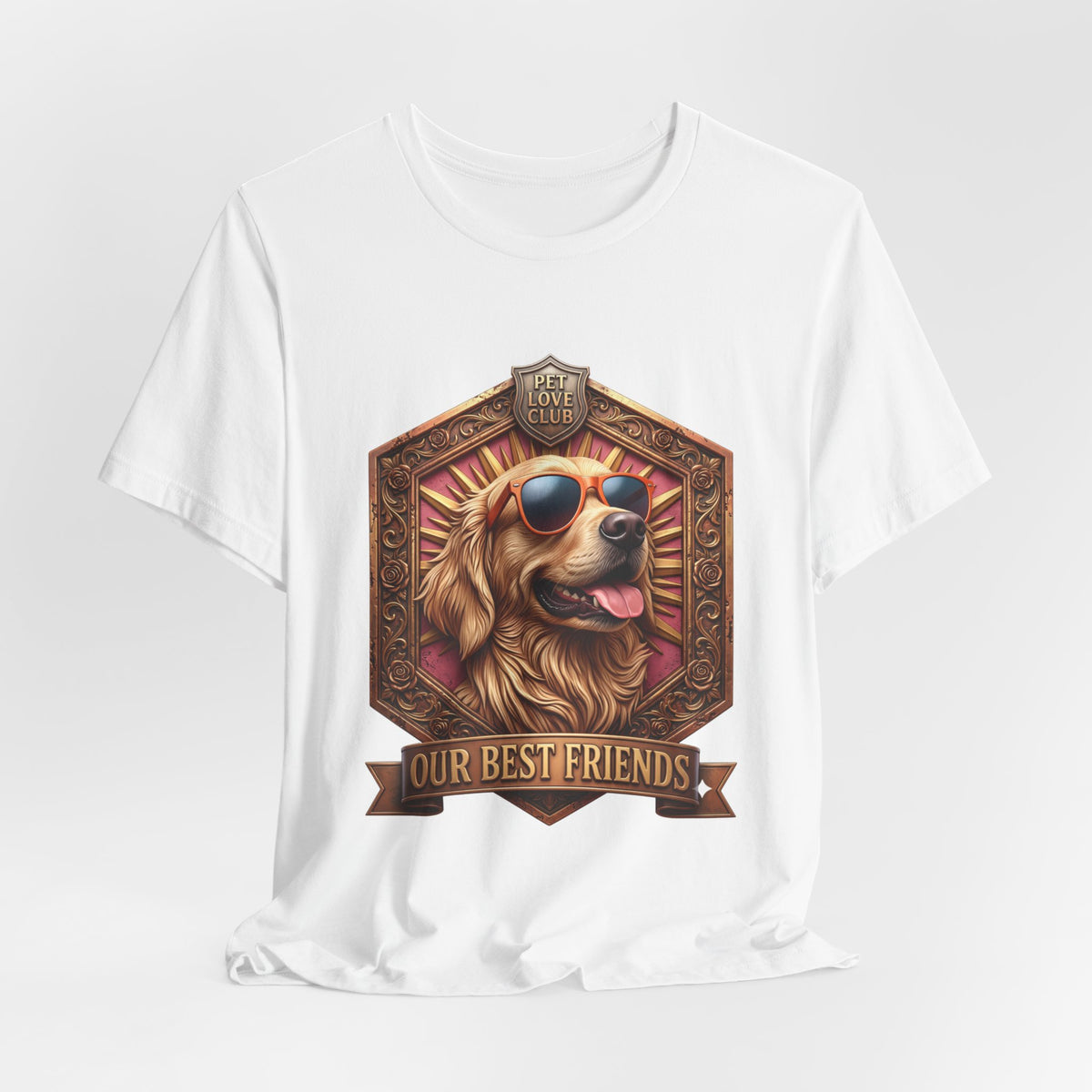 Dog T-Shirt — 'Our Best Friends' Golden Retriever Graphic Tee