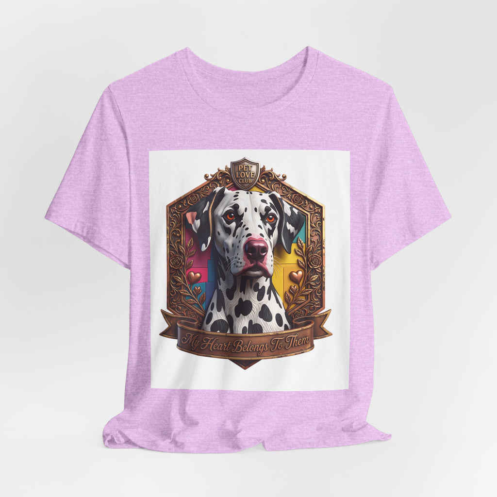 Dalmatian Crest Tee — Regal Dog Portrait T-Shirt