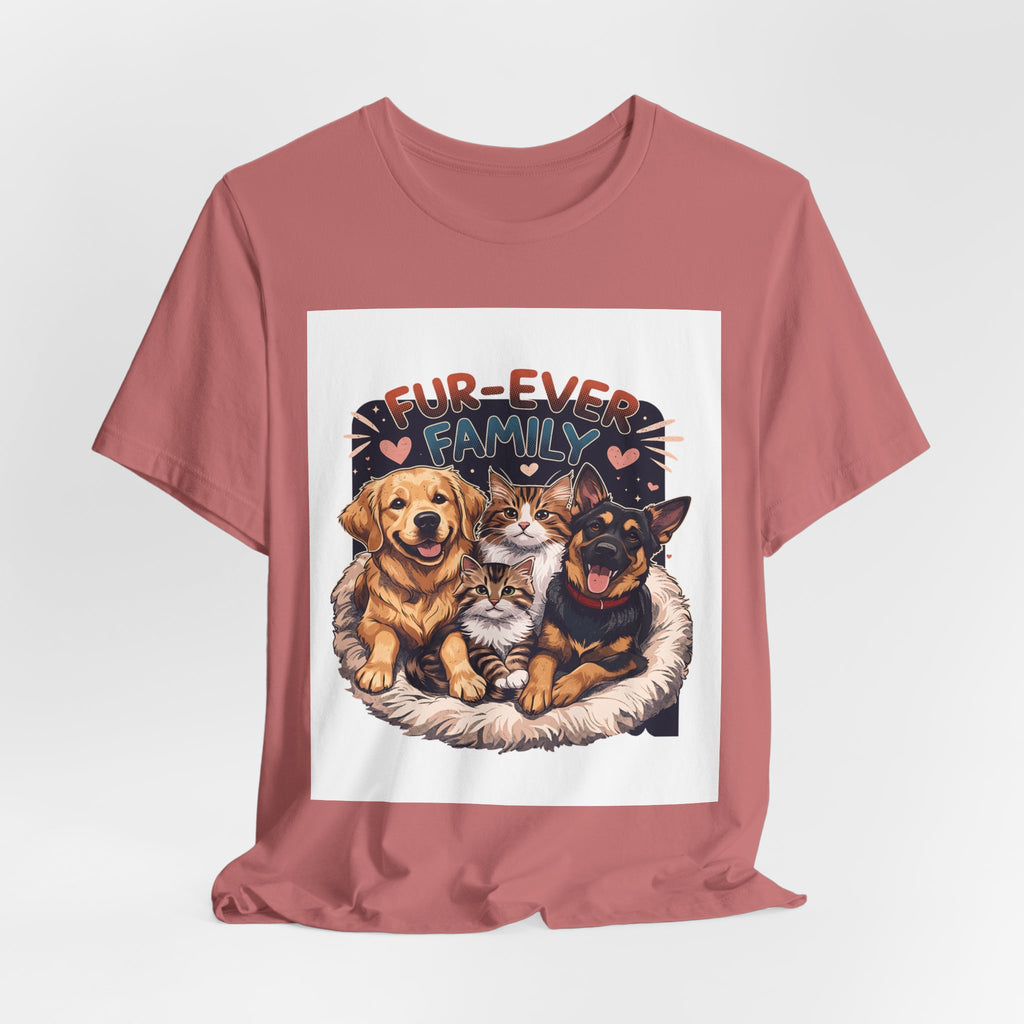 Fur-Ever Family Tee — Cute Dog & Cat Pet Parent T-Shirt